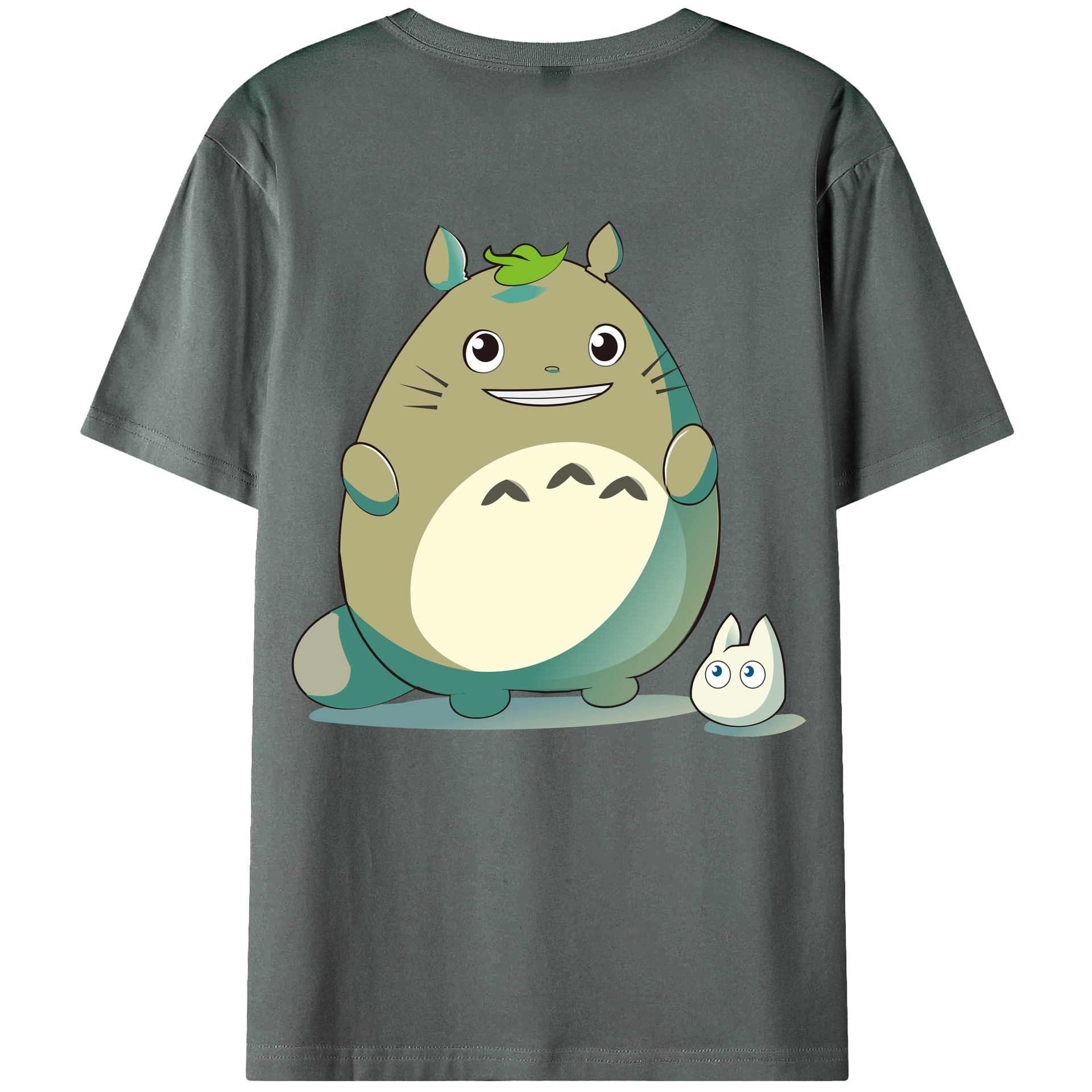 （画像用） となりのトトロ 草壁メイ 草壁サツキ My Neighbor Totoro Satsuki Kusakabe Mei Kusakabe 綿100％ メンズ半袖Tシャツ（バックプリント） 通気性